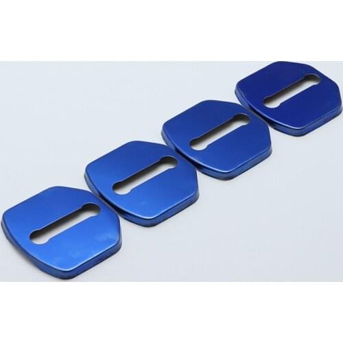 4PCS Auto Case Stainless Protective Cover Steel Door Lock Buckle For Ford Mustang 2015 2016 2017 2018 Car Styling