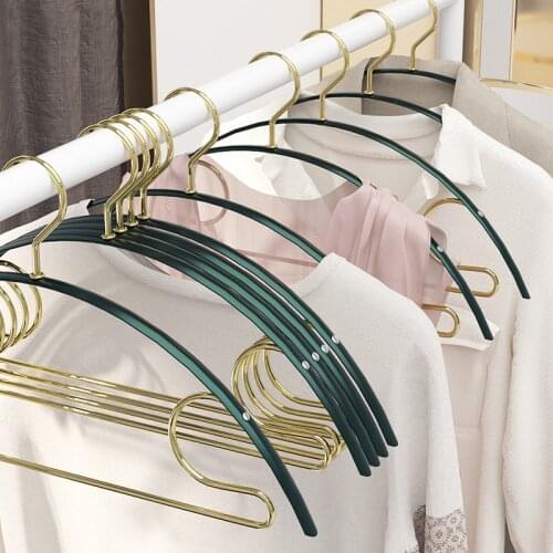 Clothes Hanger Aluminum Alloy Wardrobe Space Saving Clothing Hanger Non Slip Drying Hanger Sweater Coat Pants Shirt Storage Rack