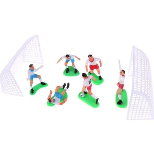 8pcs/set Cake Decoration Model Soccer Football Cake Topper Player Birthday