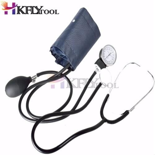 Aneroid Sphygmomanometer & Stethoscope Cuff Kit Upper Arm Blood Pressure Monitor With Storage Bag Tonometer Health Care Tool