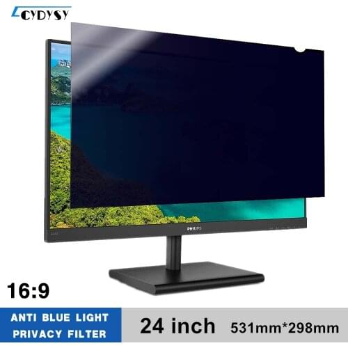 24 Inch LG Anti-Blue Light Privacy Filter Anti-Glare Screen Protective Film for 16:9 Widescreen Computer 531mm*298mm