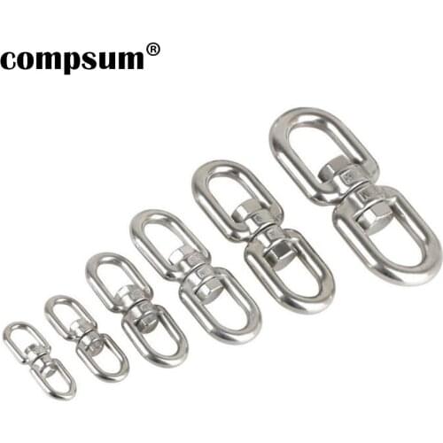 304 Stainless Steel Eye Eye Swivel Anchor Chain Connector Double Shackle Swivel for Boat