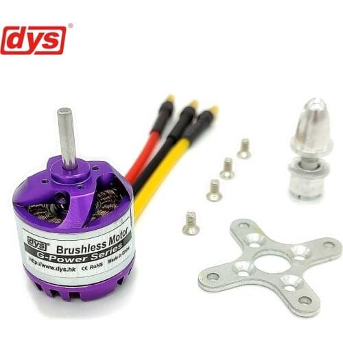 DYS D2830 2830 750KV 850KV 1000KV 1300KV 2-4S Lipo Brushless Motor 3.175mm Shaft 52g Gold and Silver For RC FPV Racing Drones