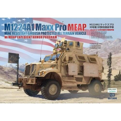 GALAXY HOBBY GH72A04 1/72 M1224A1 MaxxPro MRAP w/Expedient Armor Program - Scale Model Kit