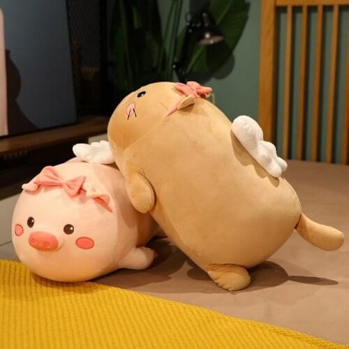 Creative cute piggy plush doll kawaii animal plush toy nap pillow home office decoration holiday gift