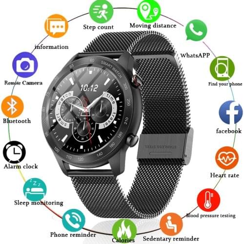 LIGE 2021 New Bussiness Smart Watch Men Music Heart Rate Man Watches Bluetooth Call Waterproof Sports Smartwatch For Android IOS