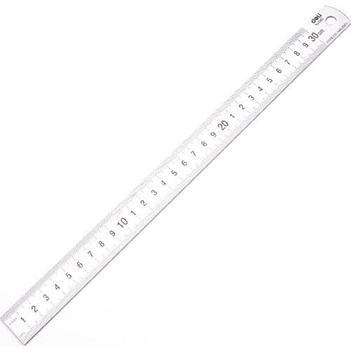 Deli 8463 ruler steel ruler 30cm steel ruler stainless steel straight ruler