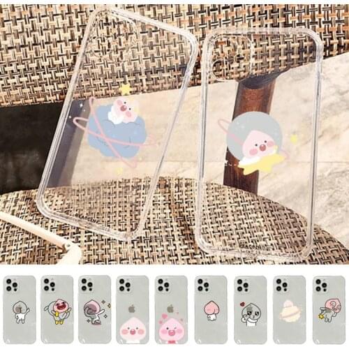 Cartoon Pink Friends Apeach Phone Case for iPhone 11 12 pro XS MAX 8 7 6 6S Plus X 5S SE 2020 XR case