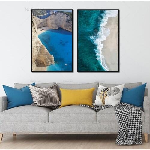 Nordic Landscape Posters Bay Leaf Feather Canvas Painting Art Print Wall Pictures Modern Living Room Home Decoration Frameless