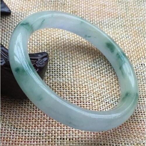 Natural Lavender Green Jadeite jade Bangle Bracelet Handmade (Certificate delivery)