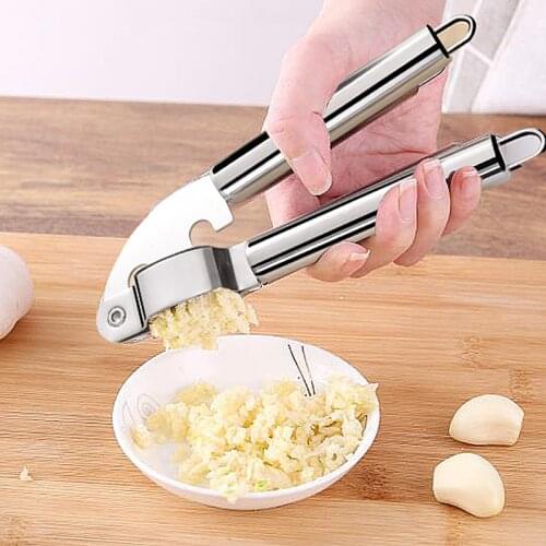 New Stainless Steel Garlic Crusher Kitchen Gadget