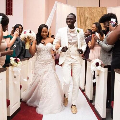 Latest Coat Pants Designs Men Suits For Wedding Ivory Groom Tuxedo 3Piece Slim Fit Costume Homme Mariage Terno Blazer Masculino