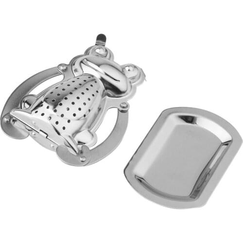 New Arrival Stainless Steel Mesh Loose Tea Leaf Infuser Filter Herbal Spice Strainer Diffuser Frog/Robot/Rocket/Monkey Mold