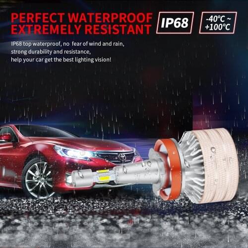 OKCFTC H7 LED H4 H1 H8 H9 H11 9012 Car Headlight Bulb Turbine 9005HB3 9006BH4 Automatic Fog Lamp 110W 22000LM