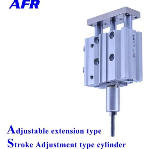 Adjustable extension type Bore 20mm 25mm MGPM20 25 Compact pneumatic air cylinder with guide rod Adjustable stroke cylinder