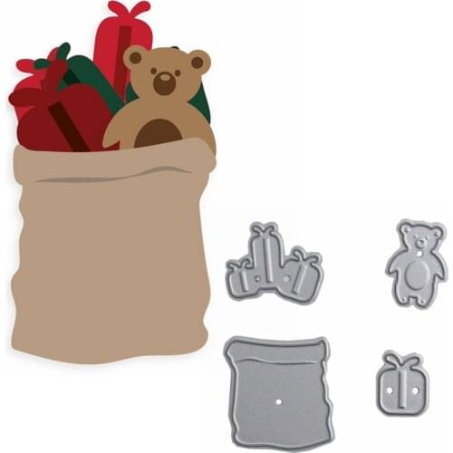 Full Bag Of Gifts&Bear Metal Cutting Dies Gifts Bag Die Cuts For Card Making DIY Scrapbook New 2019 Embossed Crafts Cards