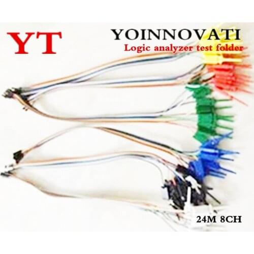 Test of the quality test hook clip. Logic analyzer test folder For USB Saleae 24M 8CH