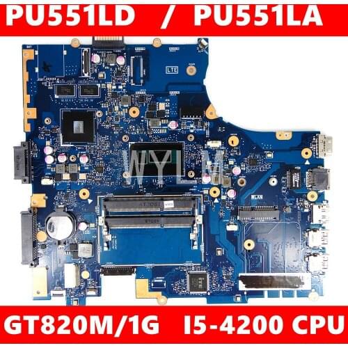 PU551LD With i5-4200 CPU Mainboard REV 2.0 For ASUS PRO551L PU551L PU551LA Laptop Motherboard DDR4 Tested Well Free Shipping