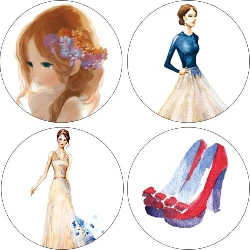 DIY Paper Japanese Washi Masking Tapes Fashion Girl Dresses Decoration Adhesive Tapes Scrapbooking 25mm*10m Alideco