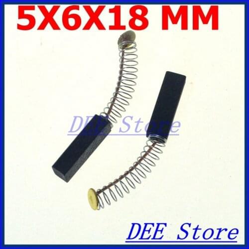 10Pcs Metric Electric Springs & Wick Motor Carbon Brushes 18mm x 6mm x 5mm Replacement Power Tool Angle Grinder Hammer Drill Saw