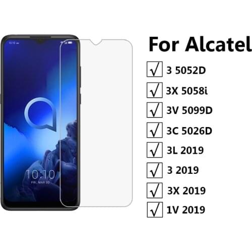 Tempered Glass For Alcatel 1V 3L 3X 3V 3C 2019 Tetra 5029 5053 5058i 5058 5099D 5099 5026 5026D Screen Protector Protective Film