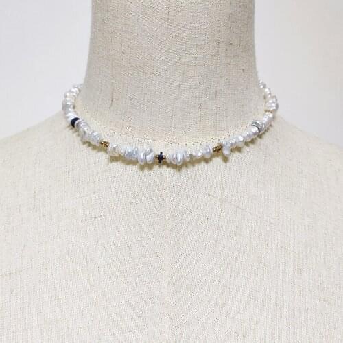 2020 Winter New Irregular Pearl Piece Necklace High Quality Unique Freshwater Pearl Choker Lady Banquet Charm Costume Accessorie