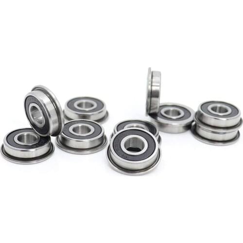 10Pcs F695-2RS Bearing 5X13X4mm Flanged Miniature Deep Groove Ball Bearings F695RS for VORON Mobius 2/3 3D Printer