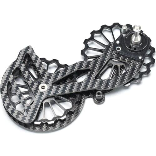 17T Carbon Fiber Bicycle Ceramic Bearing Pulley Wheel Set Rear Derailleurs Guide for SRAM RED RIVAL FORCE 10S 11S