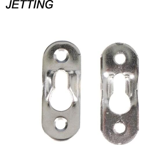 20pcs/lot 37*15mm Picture hangers Metal Keyhole Hanger Fasteners For Photo Frame Furniture Cabinet Sliver Hanger Picture Hooks