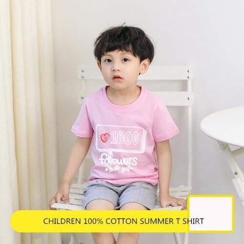 2021 Kids Boy T-shirt Girl Cartoon Top Cute Baby Cotton Tees Summer Clothes Toddler Fashion T Shirts Children Top Custume 2-10y