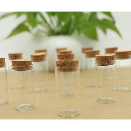 24 Pcs/lot 30*60mm 25ml Small Glass Bottle Stopper Glass Jars Storage Container Mini Test Tube Vials Bottle DIY Wedding Gift