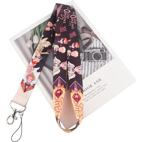 24pcs/lot MD194 DMLSKY Cartoon Comedy Key Lanyard ID Badge Holder Phone Neck Strap With Key Ring