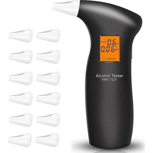 712B Air Blowing Drunk Driving Test Instrument LED Backlight Digiital Display Streamlined Handle High Accuracy