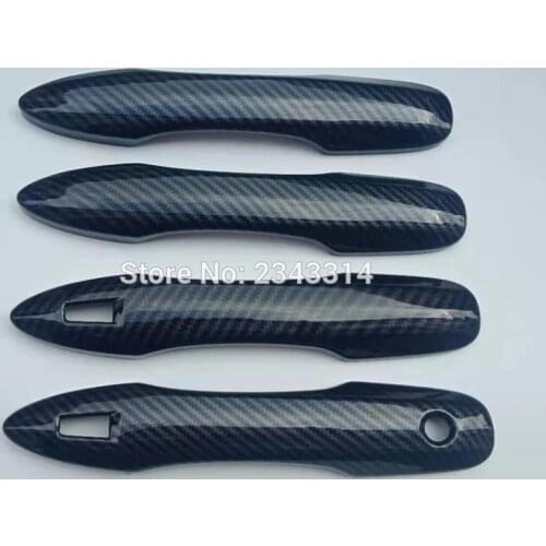 Car Accessories For Toyota Prius Phv 50 XW50 ZVW50 2016 2017 2018 2019 Car Side Door Handle Cover Trim Strip Molding Abs Carbon