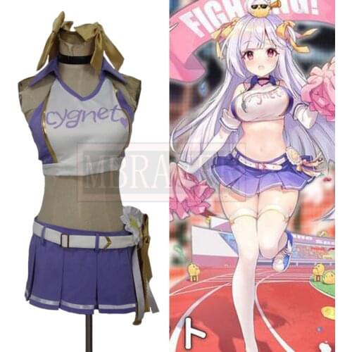 Azur Lane Cygnet St. Laurent Cheerleaders Cos Cosplay Costume Halloween Christmas Party Uniform Custom Made Free Shipping