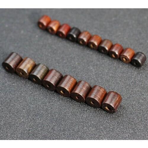 50pcs/lot Rosewood/Sandalwood/Wenge Wood Spacer Beads 6x6 8x8mm Cylinder Craft Wooden Charm Beads DIY Jewelry Making Findings
