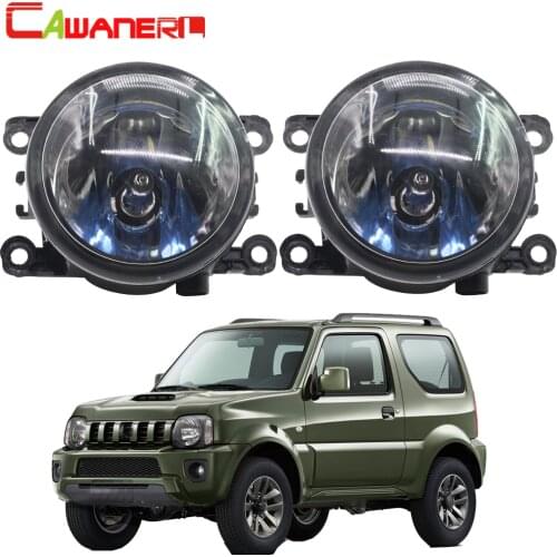 Cawanerl 2 X 100W Car Halogen Front Fog Light Daytime Running Lamp DRL 12V For Suzuki Jimny FJ Closed Off-Road Vehicle 1998-2014