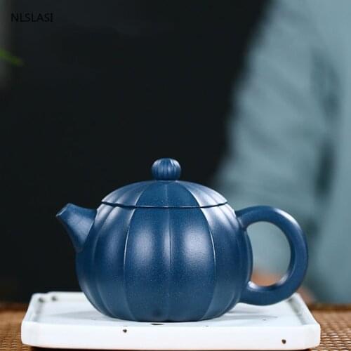 Yixing tea pot purple clay Xishi filter teapot beauty kettle Raw ore Handmade teaware Customized Tea ceremony supplies 240ml