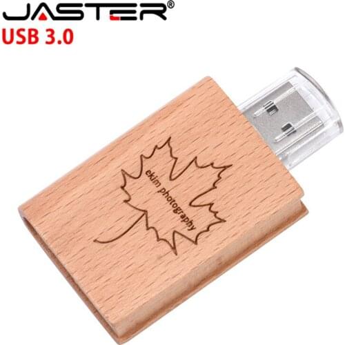 JASTER USB 3.0 custom print logo Natural Wooden Book 8GB 16GB usb flash drive 32gb pendrive