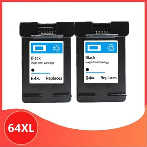 2Pack Black For HP64 Compatible Ink Cartridge Replacement For HP 64 xl 64xl Envy 7800 7820 7158 7164 7855 7864 6252 6255 Printer
