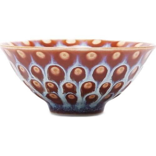 Kiln Change Single Tea Master Cup Ceramic Tea Cup For Puer Teacups Porcelain Tianmu Teacup Home Kung Fu Black Tea 95ml