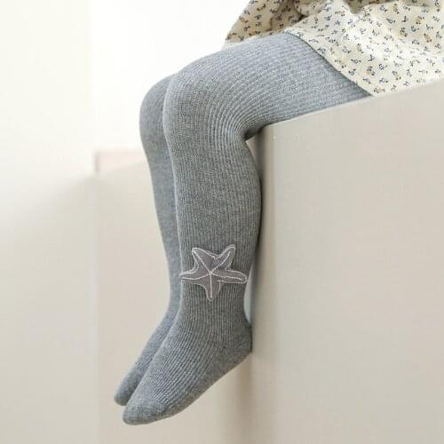 Kids Girls Cotton Ribbed Pantyhose Toddler Child Baby Spring Autumn Warm Princess Knit Star Dolphin Tights Newborn Infant Pants