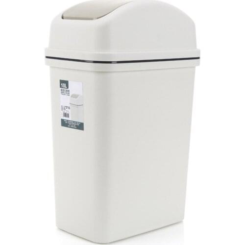 Garbage Storage Bins Trash Can Home Ofiice Supplies 10L/15L High Capacity With Lid Rolling Cover Type Durable Waste Basket