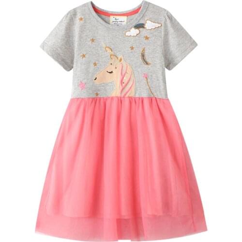 Summer Girls Dress Kids Unicorn Tulle Dresses Baby Girls Princess Dresses Party Clothes Children Christmas Birthday Dresses 2021