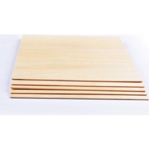 5pcs 200x200x2mm Unfinished Craft Basswood Wooden Sheets for DIY Model Making & Crafts