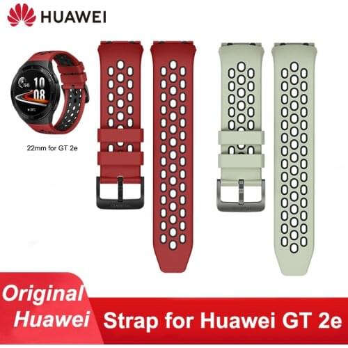 Original Silicon Watch Strap for Huawei GT 2e Leather Watch Band Dual Color Wrist Strap