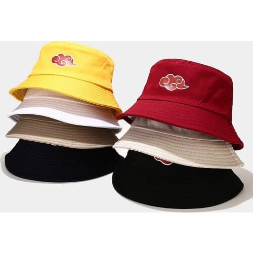 LDSLYJR cotton Cartoon Xiangyun print Bucket Hat Fisherman Hat outdoor travel hat Sun Cap Hats for Men and Women 315