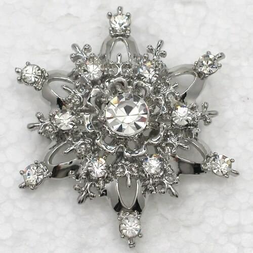 Clear Rhinestone Flower Pin brooches C461 A