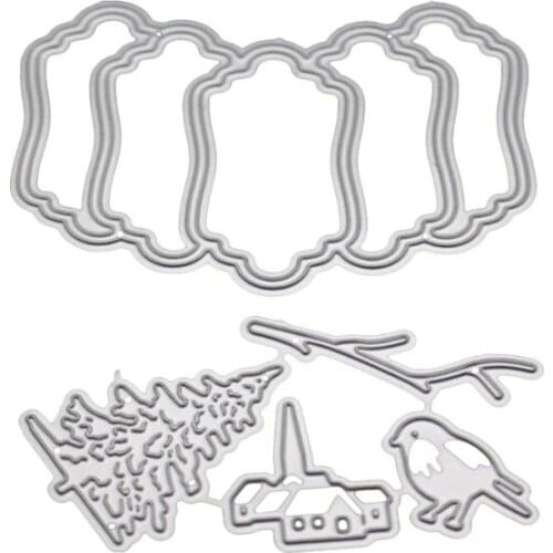 Christmas Tree Bird Metal Cutting Dies Stencil Scrapbooking DIY Album Stamp Card M17D