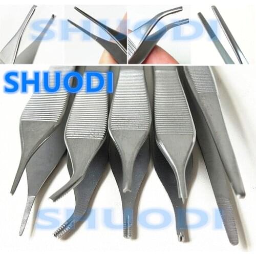 Dental Surgical Tissue Tweezer Hemostat Medical Tweezer Dental Adson Anchor Tweezer Stainless steel Implant Surgical Tools